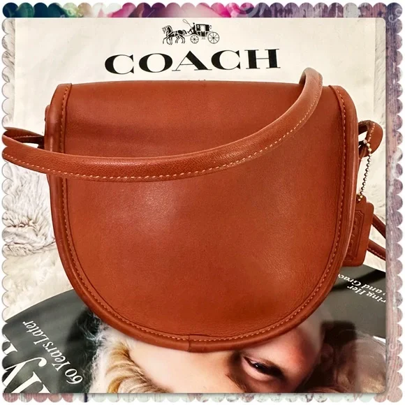 VINTAGE COACH BRITISH TAN LEATHER CROSSBODY MINI BAG 9825 - Picture 8 of 17